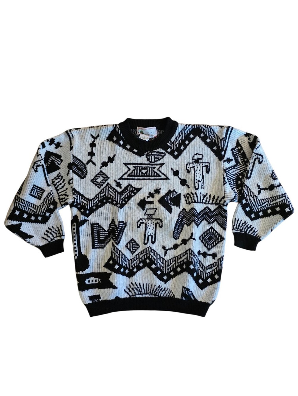 Vintage Organically Grown Southwest Pattern Knit Sweater- M